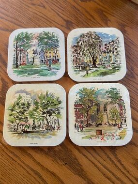 Vintage 1960s London Landmarks Trivet/ Set - Ivory Soap Promo